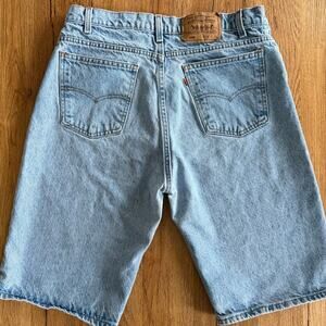 VTG Levi's 550 Orange Tab Denim Jean Shorts Size 36